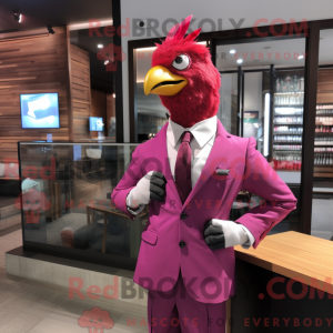 Magenta Chicken mascot...