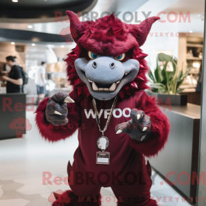 Maroon Gargoyle mascot...