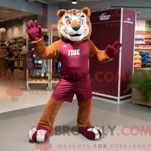 Maroon Tiger mascot costume...