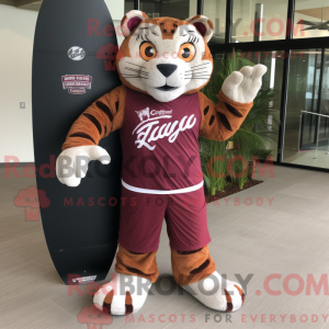 Maroon Tiger mascot costume...