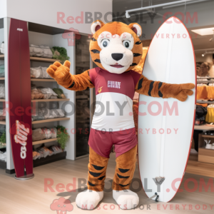 Maroon Tiger mascot costume...