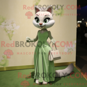 Olive Cat maskot kostume...