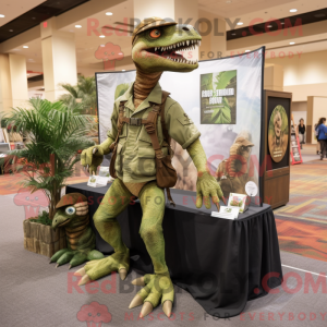 Olive Utahraptor maskot...