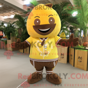 Brown Lemon mascot costume...