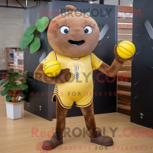 Brown Lemon mascot costume...