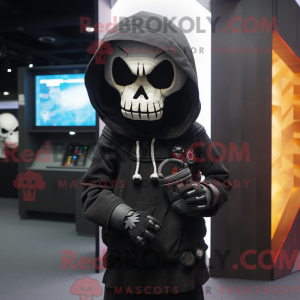 Black Skull-mascottekostuum...