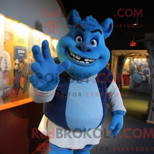 Blue Ogre-maskotdraktfigur...