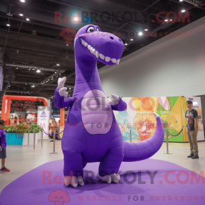 Purple Brachiosaurus mascot...