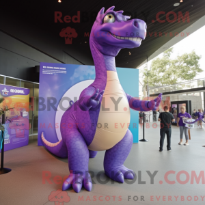 Purple Brachiosaurus mascot...