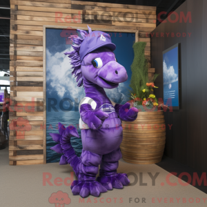 Purple Seahorse mascot...