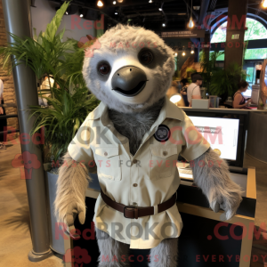 Gray Giant Sloth mascot...