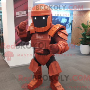 Rust Spartan Soldier mascot...