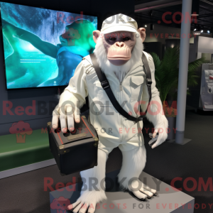Hvid chimpanse maskot...