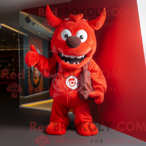 Red Devil maskotdraktfigur...