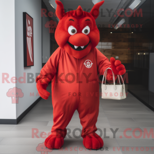 Red Devil maskot kostume...