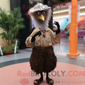 Brown Ostrich mascot...