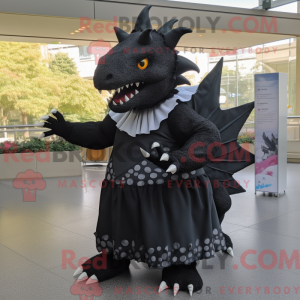Black Stegosaurus mascot...