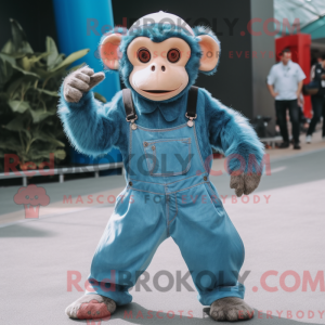 Blå Capuchin Monkey maskot...