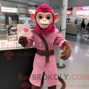 Pink Capuchin Monkey mascot...