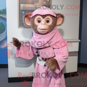 Pink Capuchin Monkey mascot...