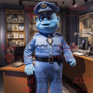 Mascotte de policier bleu...