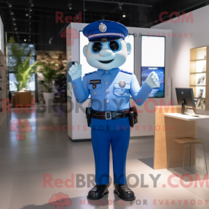 Mascotte de policier bleu...