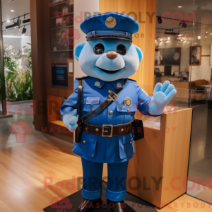 Mascotte de policier bleu...