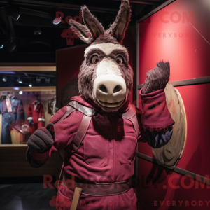 Maroon Donkey mascot...
