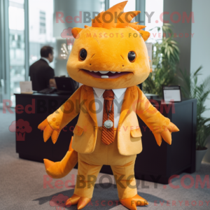 Orange Axolotls mascot...