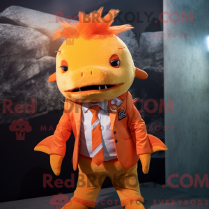 Orange Axolotls mascot...