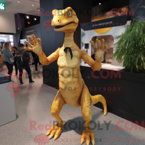 Gold Coelophysis maskot...