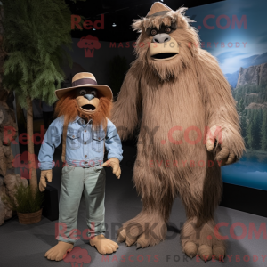Tan Sasquatch mascot...