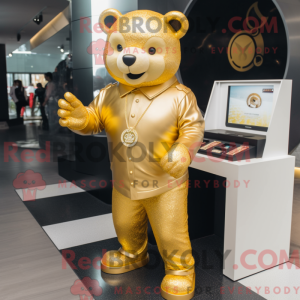Gold Bear maskot...