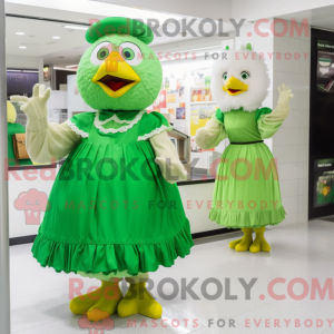 Green Fried Chicken mascot...