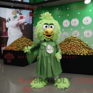 Green Fried Chicken mascot...