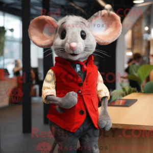 Red Mouse mascot costume...