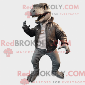 Šedá postava maskota...