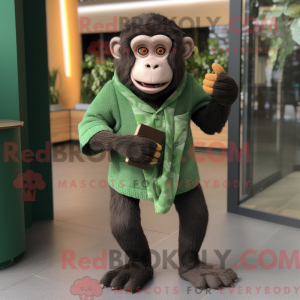 Green Chimpanzee mascot...