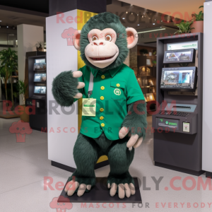 Green Chimpanzee mascot...