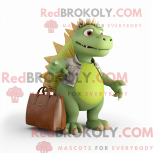 Olive Stegosaurus mascot...