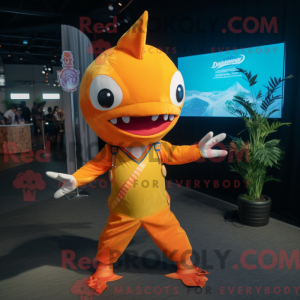 Orange Swordfish mascot...