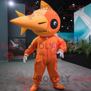 Orange Swordfish mascot...