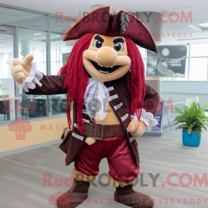 Maroon Pirate maskot drakt...