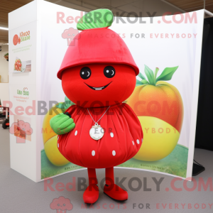 Red Lemon mascot costume...