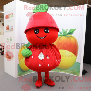 Red Lemon maskot kostume...