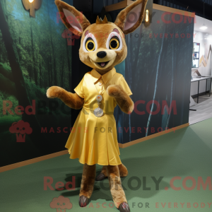 Gold Roe Deer mascot...