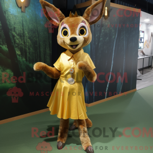 Gold Roe Deer maskot...