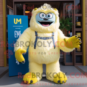Lemon Yellow Yeti mascot...