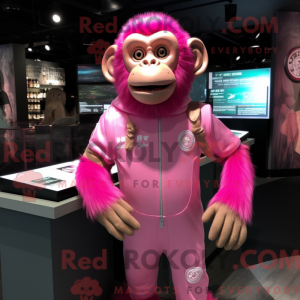 Pink Chimpanzee mascot...