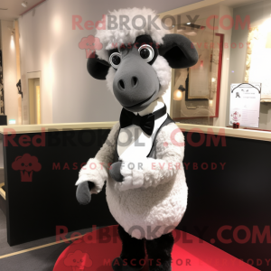 Silver Merino Sheep mascot...
